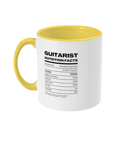 Guitarist Nutrition Facts Mug