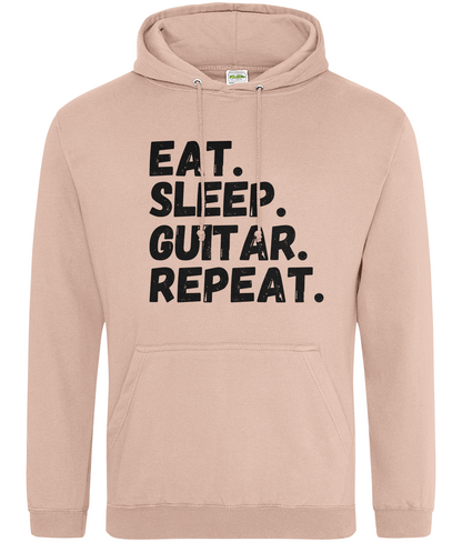 'Eat Sleep Guitar Repeat' Adults Hoodie