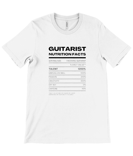 Guitarist Nutritional Facts Tee