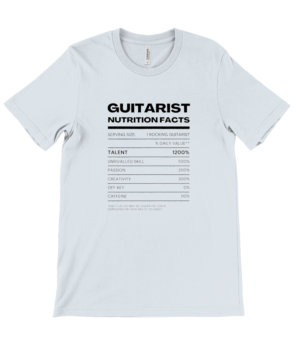 Guitarist Nutritional Facts Tee