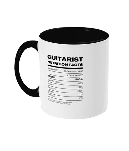 Guitarist Nutrition Facts Mug