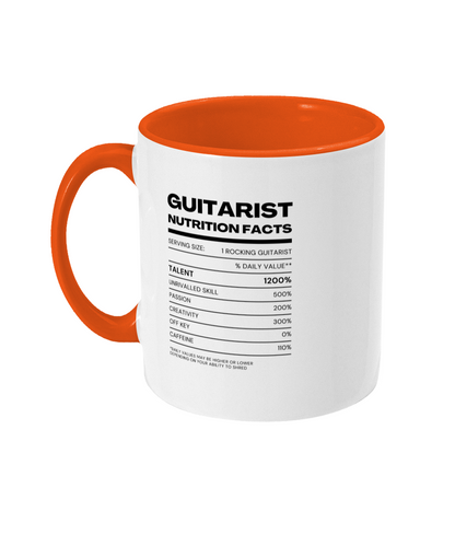 Guitarist Nutrition Facts Mug